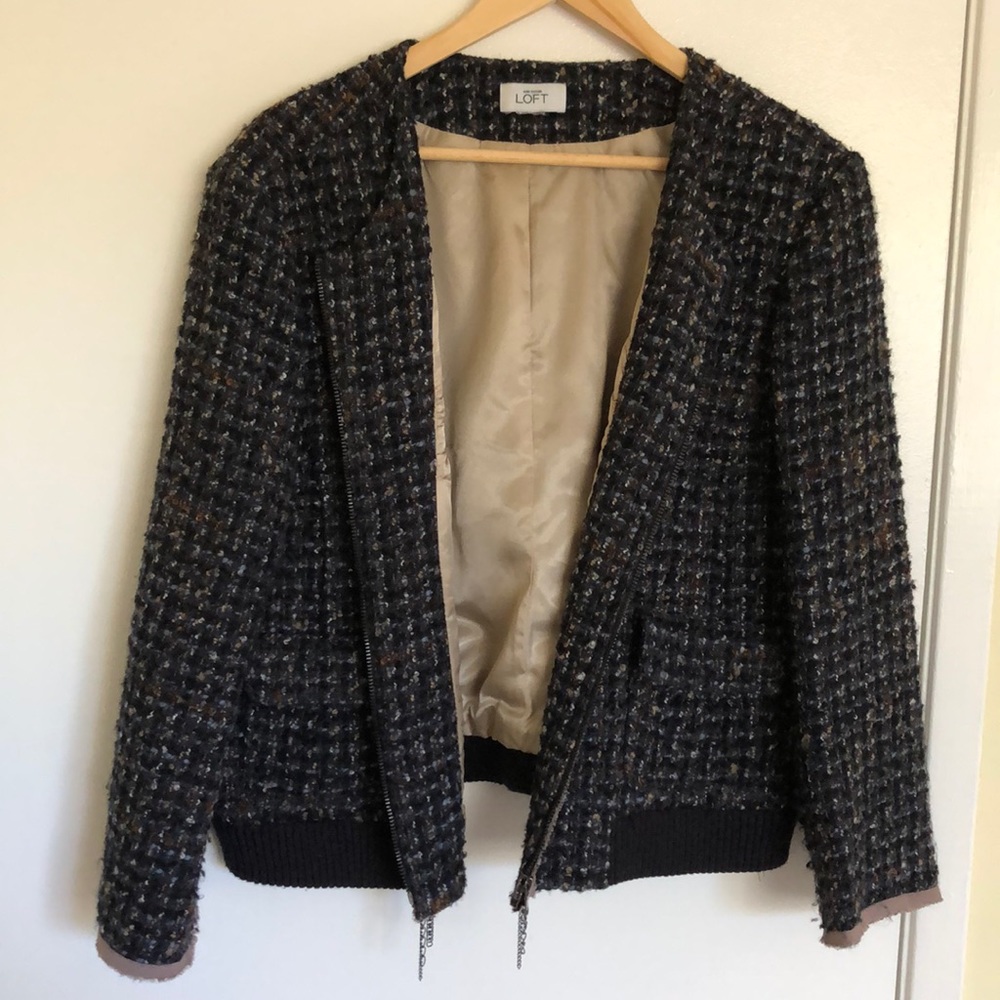 Ann Taylor•Tweed Bouclé Bomber - Picture 6 of 7